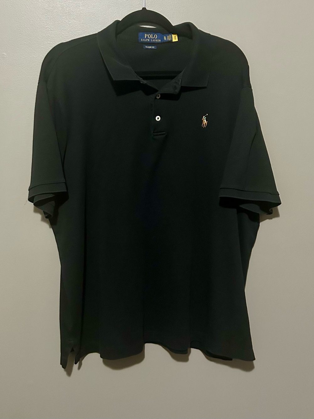 Polo by Ralph Lauren Black Short-Sleeve Polo with Embroidered Pony - Picture 4 of 6